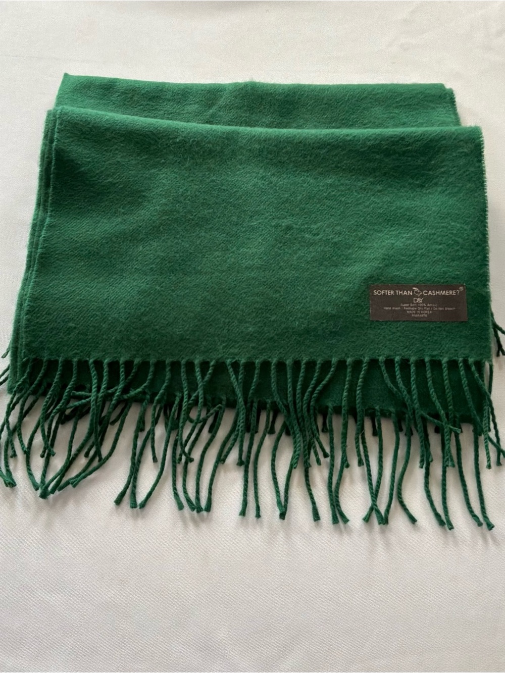 Green Fringe Wrap Scarf -